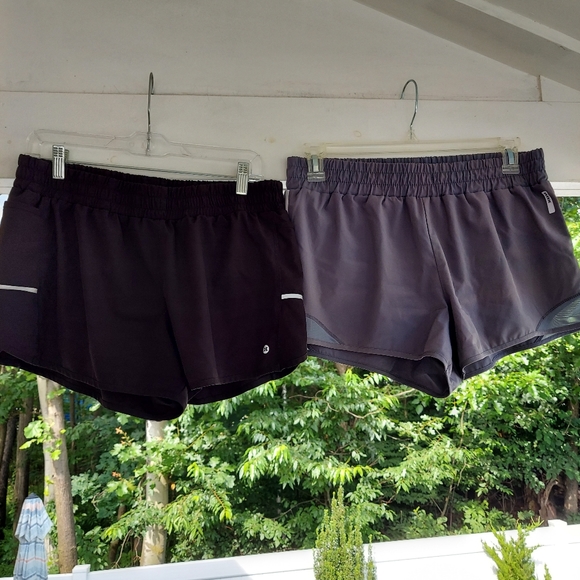 RBX Pants - Athletic shorts,2 pr. Gray and black sz large